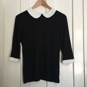 Forever 21 Jersey Shirt with White collar size S